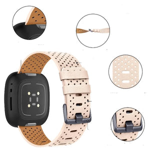 Bracelet en Cuir Montre Fitbit Versa 3 Versa 4 Sense 2