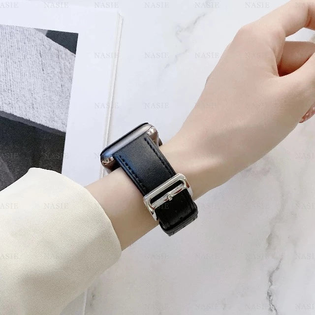 Leather Strap for Fitbit Versa 3 Versa 4 Sense 2 Watch 