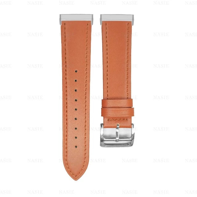 Cinturino In Pelle Per Fitbit Versa 4/3 E Sense 2/Sense - Bracciale Unisex 20mm - Foto 4