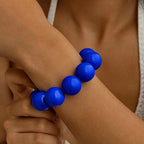 Bracelet en Perles de Couleurs pour Femme bleu