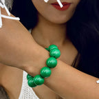 Bracelet en Perles de Couleurs pour Femme vert