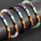 Pulsera de Piedras Naturales 7 Chakras Aventurina verde