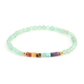 Bracelet en Pierres Naturelles 7 Chakras Aventurine verte