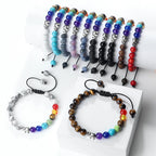 Bracelet en Pierres Naturelles et Eléphant 7 Chakras