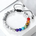 Bracelet en Pierres Naturelles et Eléphant 7 Chakras 5