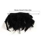 Armband mit luftiger rosa Feder, schwarz