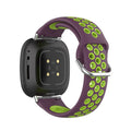 Silikonarmband für Fitbit Versa 3, Versa 4, Sense 1 und Sense 2 Uhr in Violett und Grün