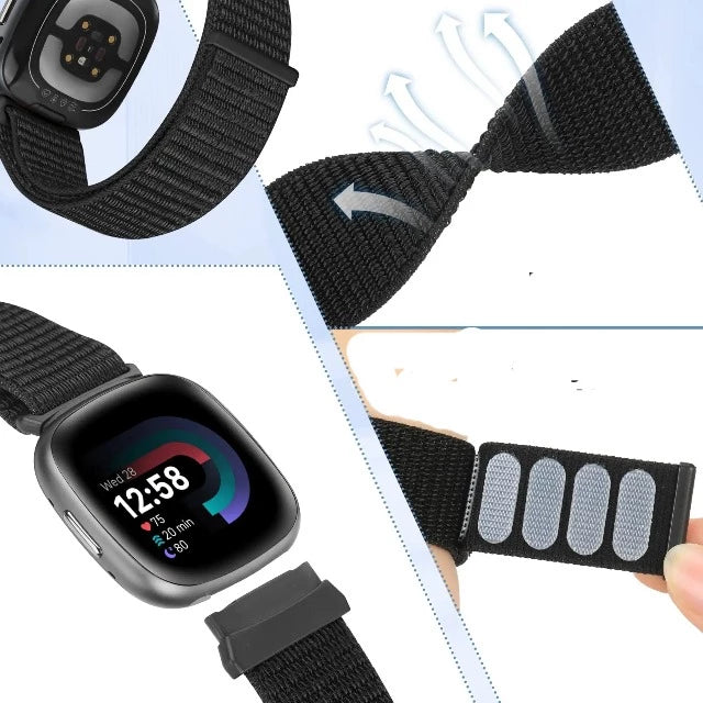 Brățară din material textil pentru ceas Fitbit Versa 3 Versa 4 Sense 2 