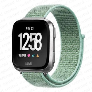 Bracelet en Tissu Montre Fitibit Versa 3 Versa 4 Sense 2 vert