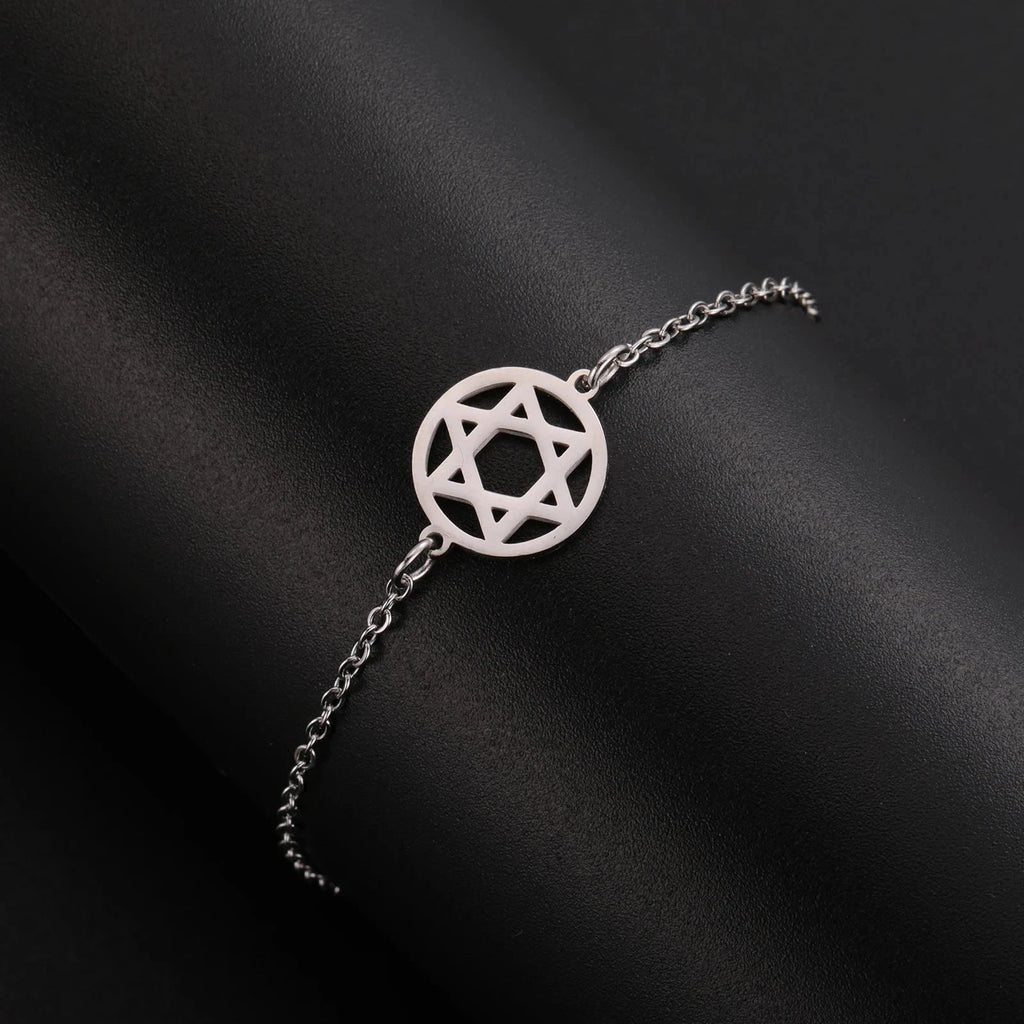 Bracelet Etoile de David argent