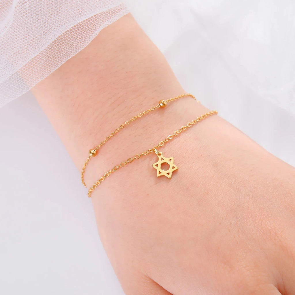 Bracelet Etoile de David or