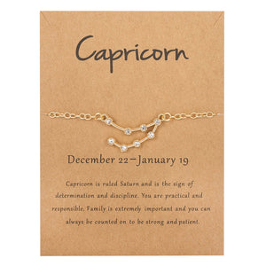 Bracelet Femme Signe du Zodiaque 12 Constellations capricorne