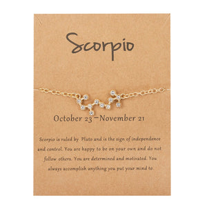 Bracelet Femme Signe du Zodiaque 12 Constellations scorpion