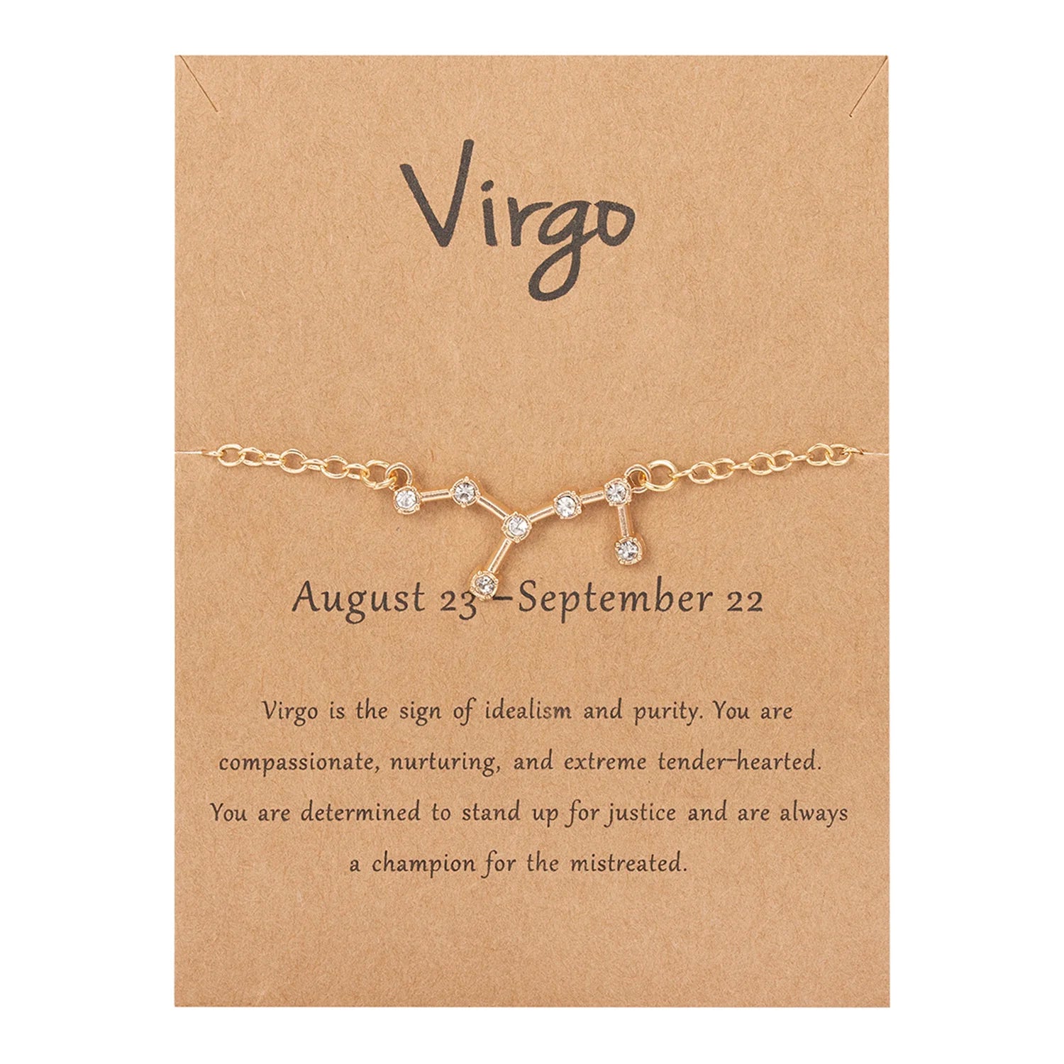 Bracelet Femme Signe du Zodiaque 12 Constellations vierge