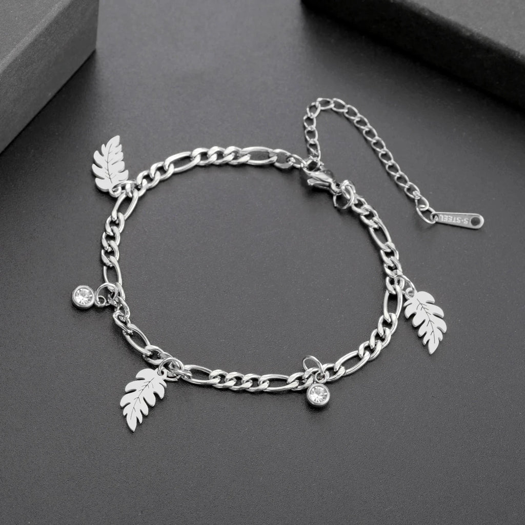Bracciale Foglia di Palma e Zircone 