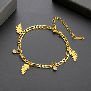 Bracciale Foglia di Palma e Zircone 