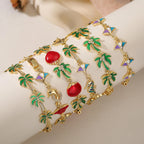 Armband mit grünen Palmblättern