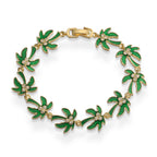 Armband mit grünen Palmblättern