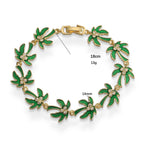 Armband mit grünen Palmblättern