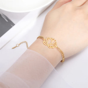 Bracelet Fleur de Lotus Femme or