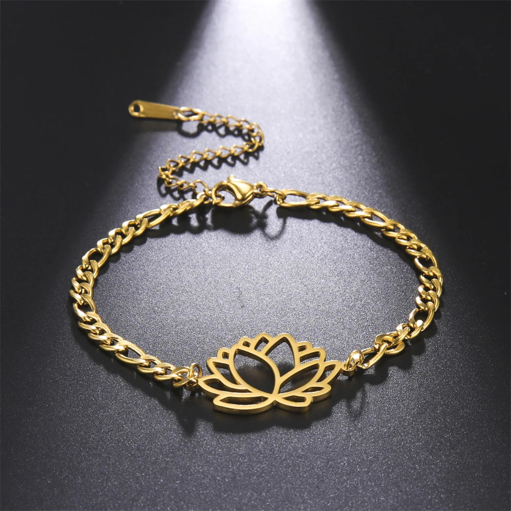 Bracelet Fleur de Lotus Femme or