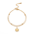Winter Schneeflocke Gourmette Armband Gold