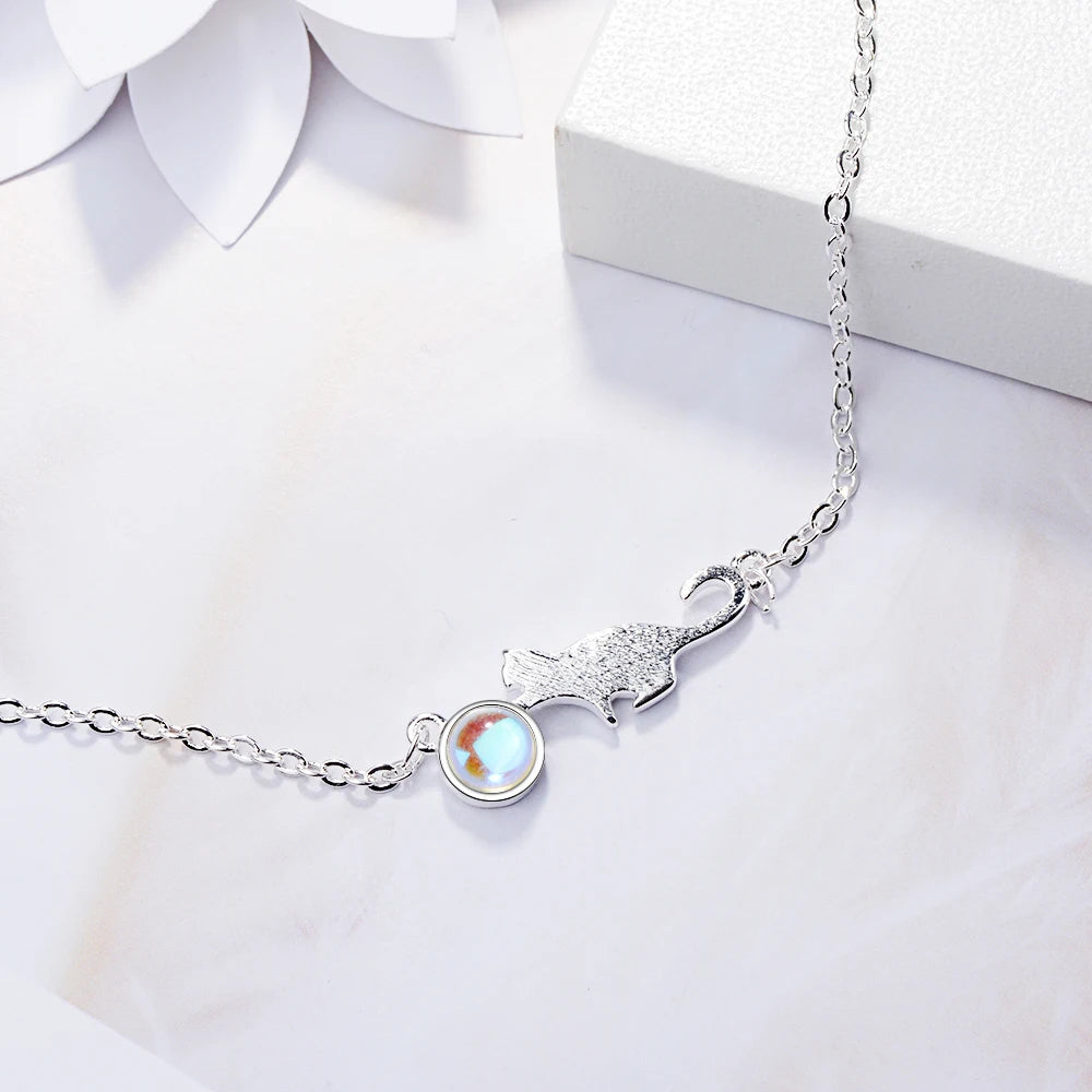 Bracelet Gourmette Chat Qui Joue argent