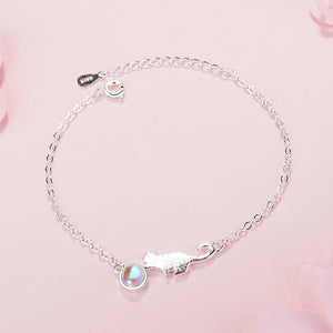 Bracelet Gourmette Chat Qui Joue argent