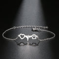 Bracelet Gourmette Coeur Patte argent