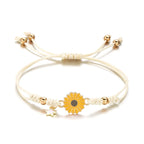 Bracelet Gourmette Fleur de Marguerite jaune