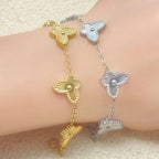 Bracelet Gourmette Fleurs 4 pétales