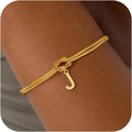 Armband mit Initiale und Knoten - Buchstabe 