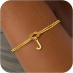 Kezdőbetűs és csomós karkötő - betű 