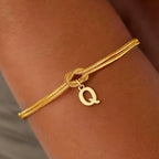 Kezdőbetűs és csomós karkötő - betű 