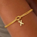 Kezdőbetűs és csomós karkötő - betű 