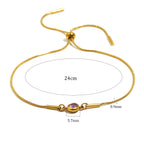 Bracciale rigido con pietra di nascita colorata
