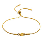 Bracciale rigido con pietra di nascita colorata