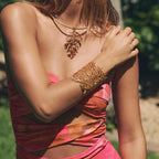 Bracciale Largo Corallo Donna oro