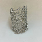 Bracciale Largo Corallo Donna argento