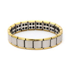 Bracelet Magnétique Homme Anti-Stress or et argent