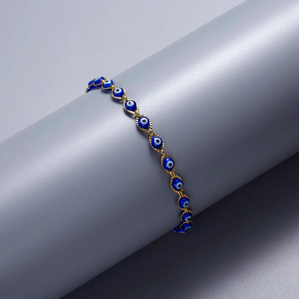 Kék Bohém Stílusú Gonosz Szem Karkötő 