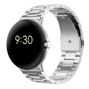 Bracelet Montre en Acier Trempé Smartwatch Google Pixel Watch 1 & 2 argent