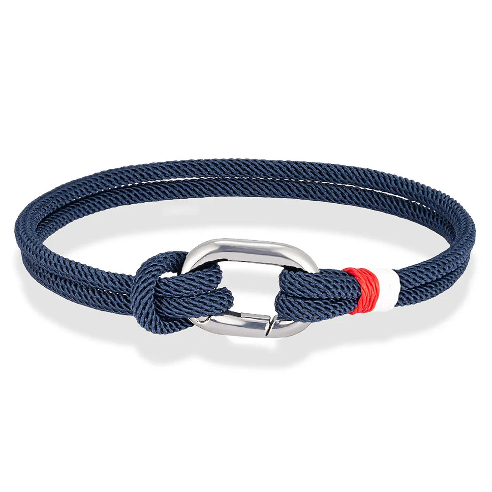 Nautisk armbånd i flettet reb med knude til mænd eller kvinder 