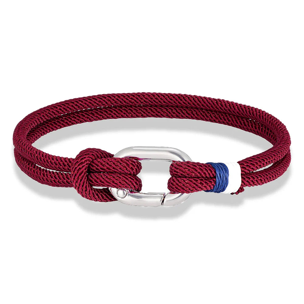 Nautisk armbånd i flettet reb med knude til mænd eller kvinder 