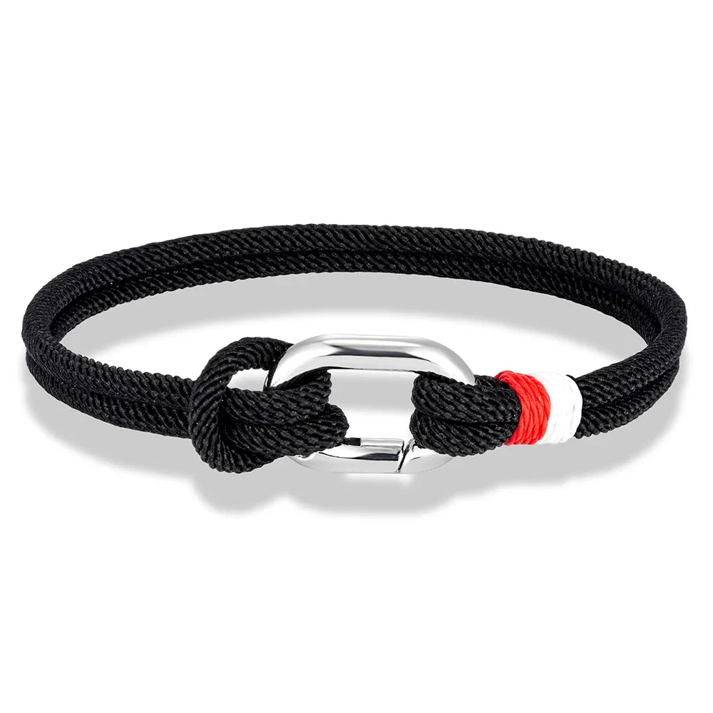 Nautisk armbånd i flettet reb med knude til mænd eller kvinder 