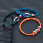 Maritimt armbånd i flettet reb med knude til mænd eller kvinder, orange
