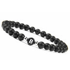 Bracelet noir initiale b
