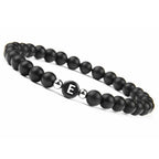 Bracelet noir initiale e