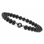 Bracelet noir initiale r