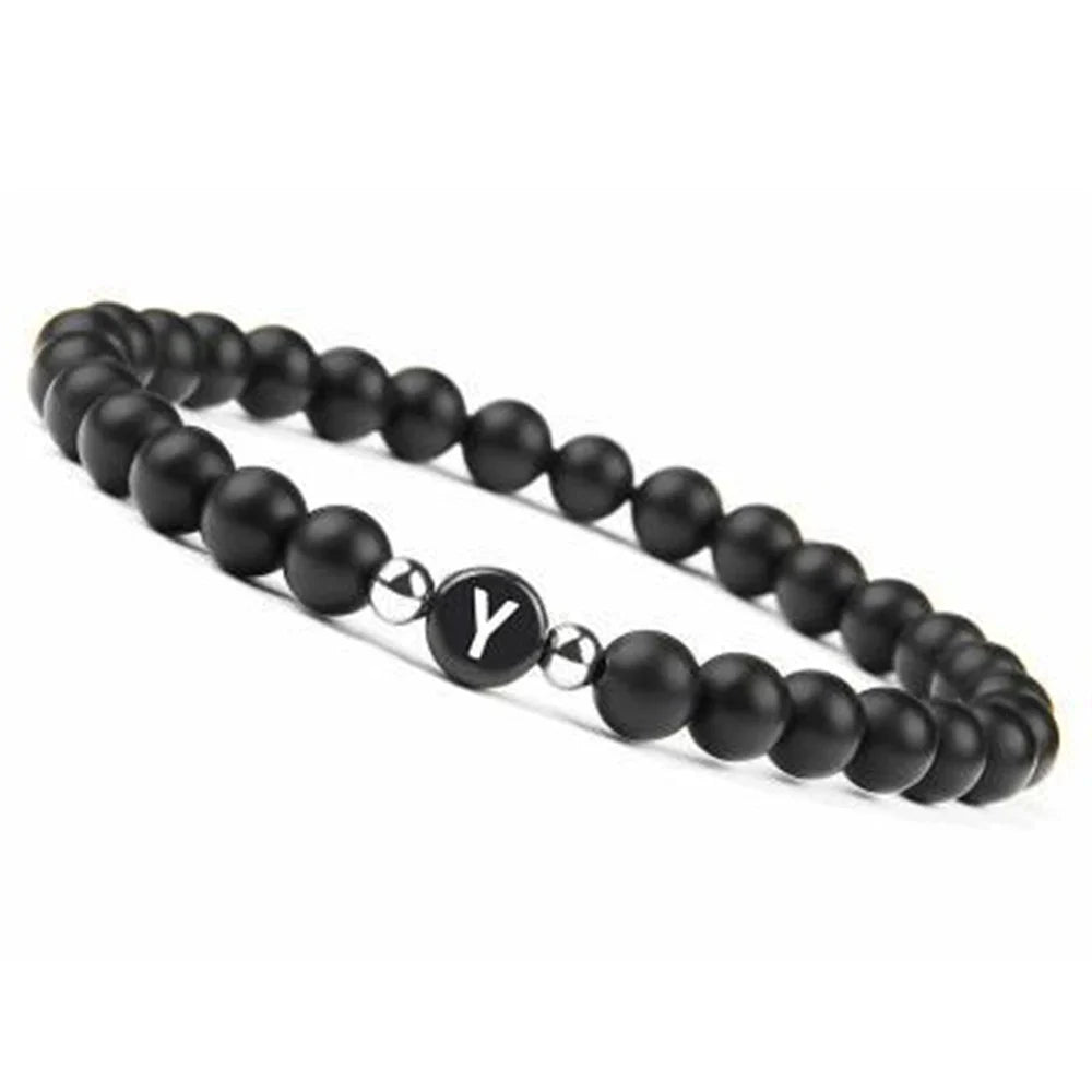 Bracelet noir initiale y